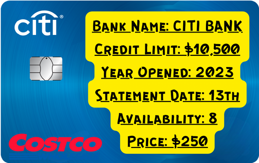 Authorized User Credit Boost – Citi Bank (2023, $10,500 Limit, 6-Month Reporting)