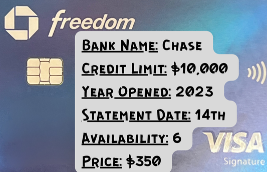 Authorized User Credit Boost – Chase Bank (2023, $10,000 Limit, 6-Month Reporting)